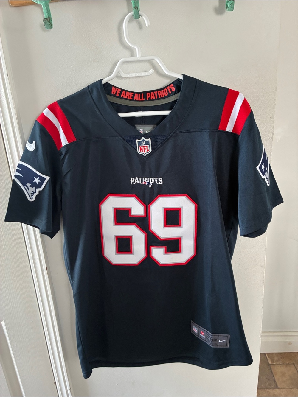 Nike New England Patriots Jersey #69 - Navy, Red, White
